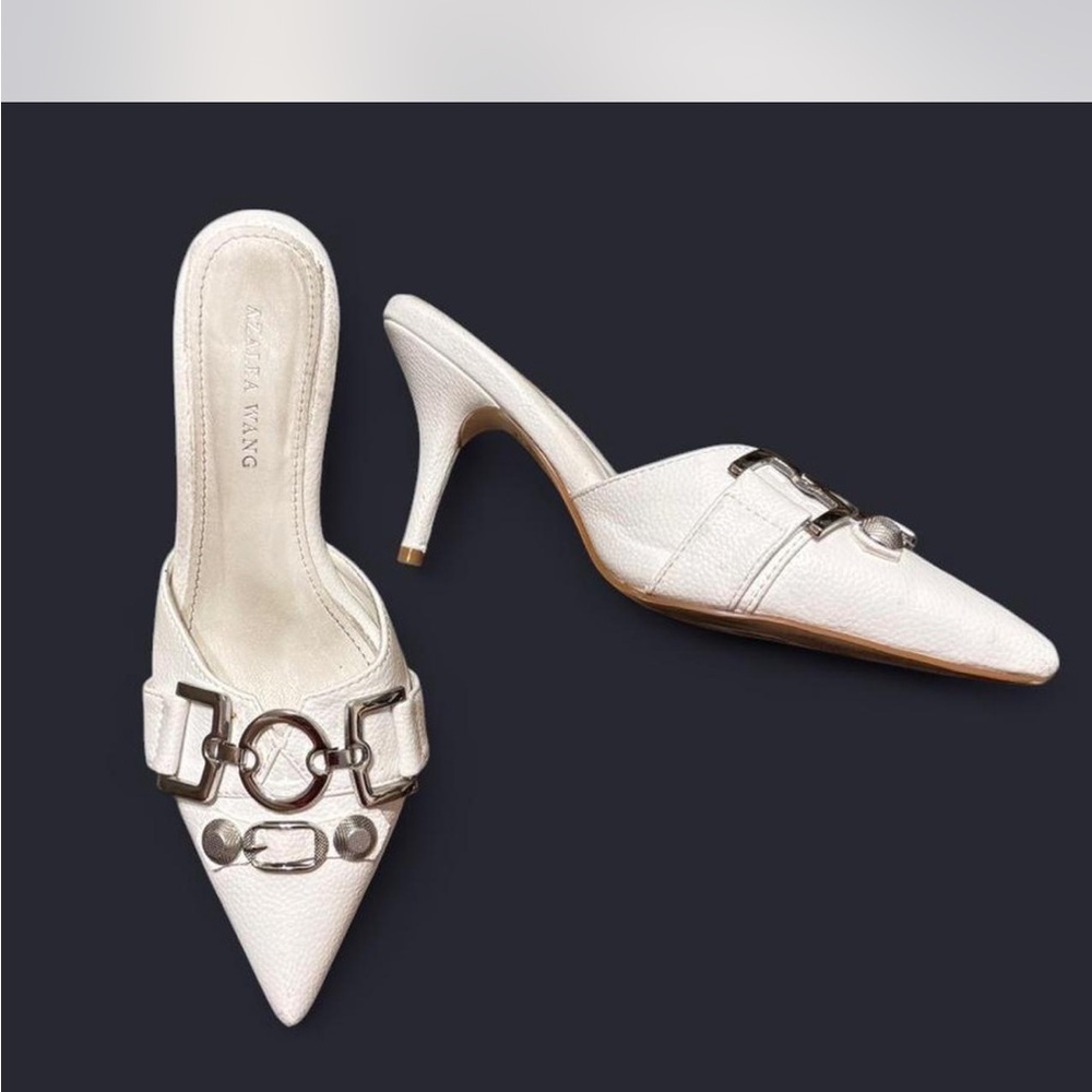 Azalea wang white leather mule